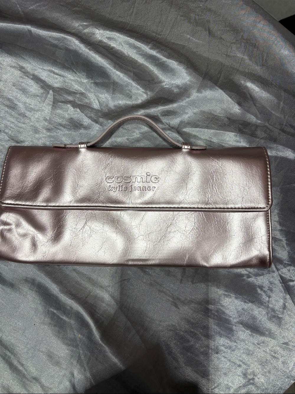 Cosmic Kylie Jenner Metallic Cosmetic Clutch - Rose Gold
